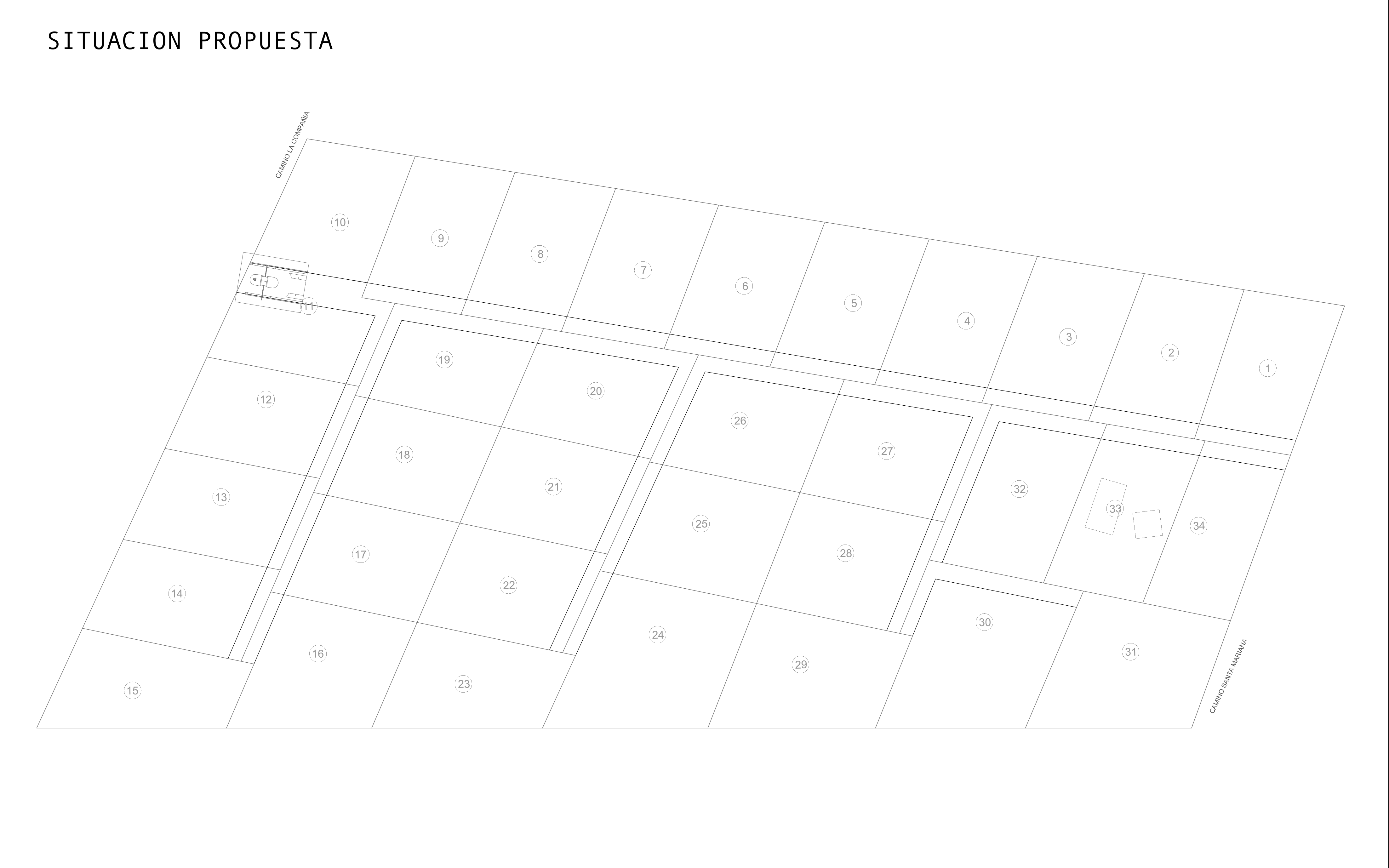 Plano de parcelas del Condominio Santa Mariana